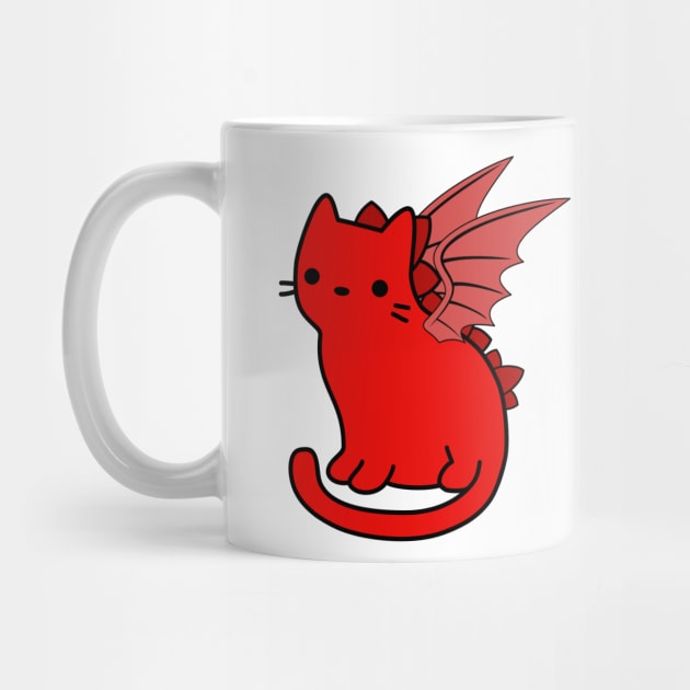 Cute Cat Red Dragon Calm Drake by GlanceCat